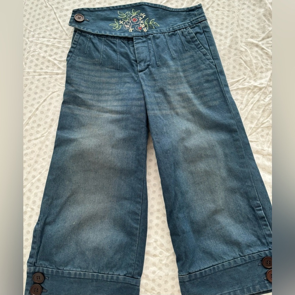 Vintage MARC JACOBS NWOT High Waisted Wide leg cropped jeans